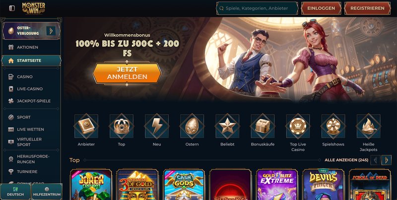Présentation de monsterwin login Présentation de monsterwin login